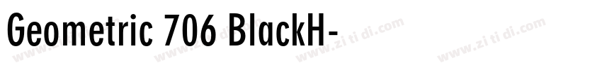 Geometric 706 BlackH字体转换